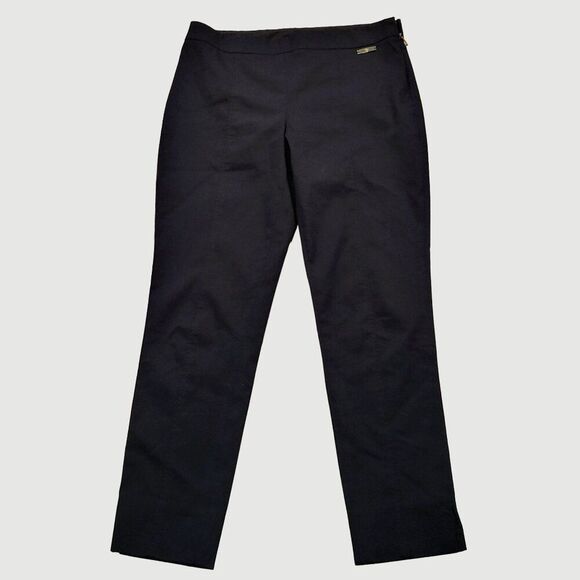 Tory Burch Pants Women Sz‎ 4 Ankle Navy Blue Side Zip Designer Workwear - Picture 1 of 8